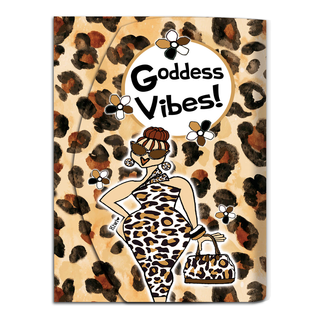 Goddess Vibes: African American Stylus Purse Pal by Kiwi McDowell (Main) - Book cover with leopard print design and 'Goddess Vibes!' text