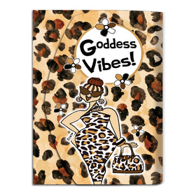 Goddess Vibes: African American Stylus Purse Pal by Kiwi McDowell (Main) - Book cover with leopard print design and 'Goddess Vibes!' text