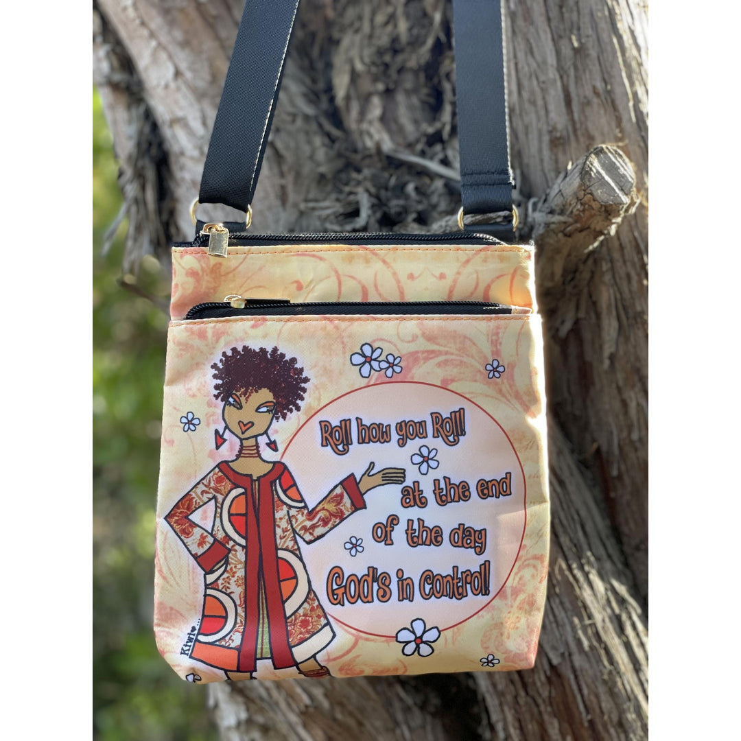 God's in Control by Kiwi McDowell: African American Crossbody Travel Purse (Lifestyle)