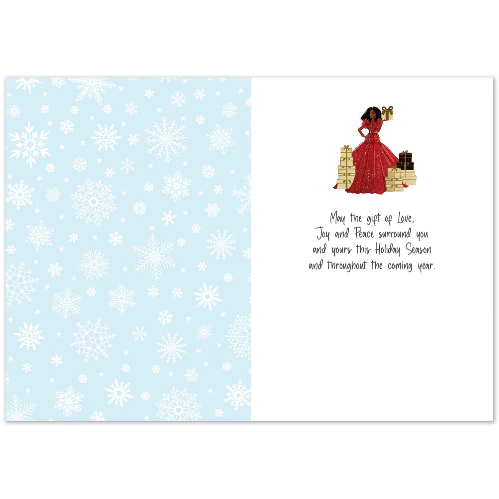 Happy Holidays by Nicholle Kobi: African American Christmas Card Box Set (Inside)