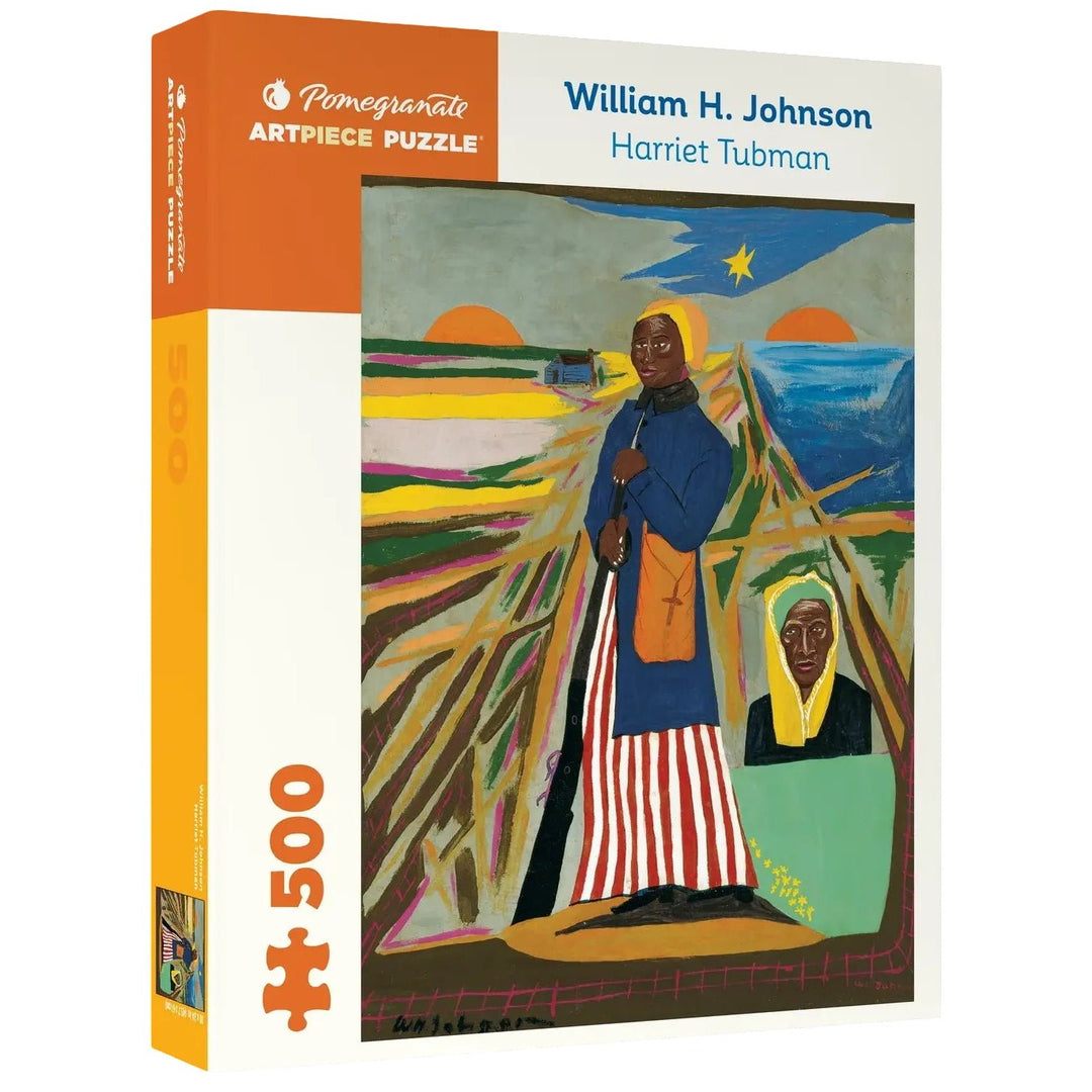 Harriet Tubman by William Johnson: Black History Puzzle (Main) - Pomegranate Artpiece Puzzle box featuring William H. Johnson's 'Harriet Tubman' artwork.