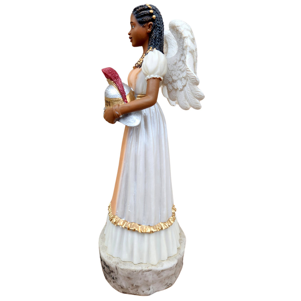 Helmet of Salvation: African American Angelic Figurine (Armor of Lord Series)