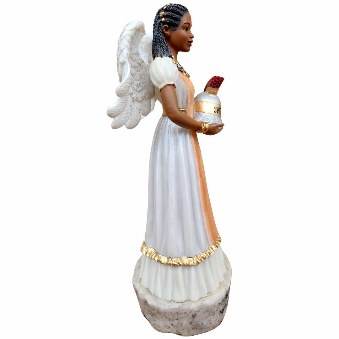 Helmet of Salvation: African American Angelic Figurine (Armor of Lord Series)