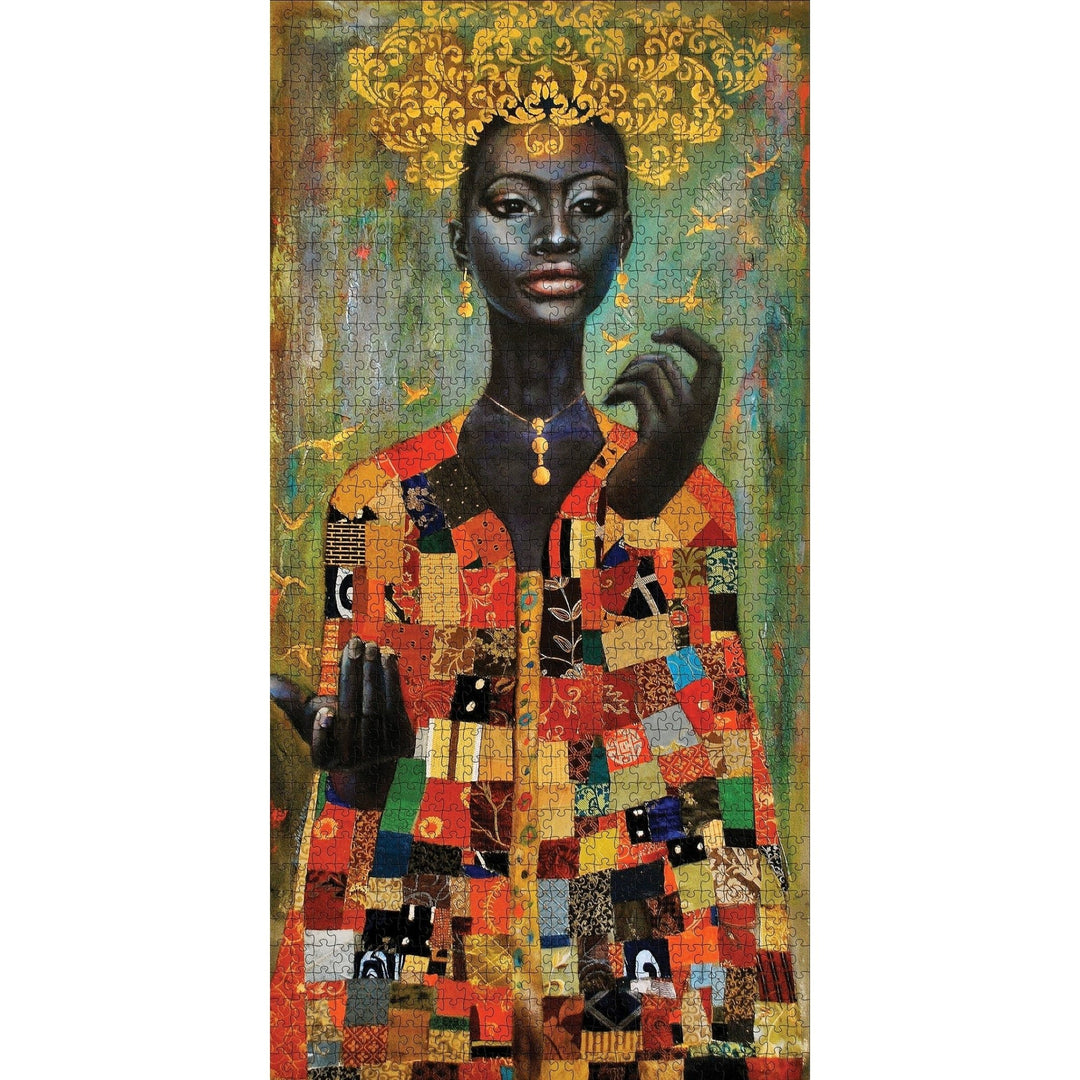 Her Coat of Many Colors by Tamara Madden: African American Jigsaw Puzzle (Mock Up)