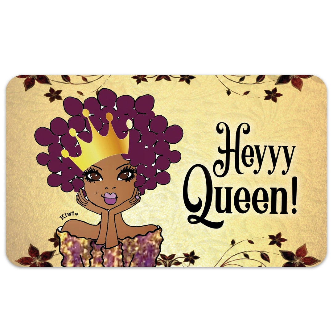 Heyyy Queen! by Kiwi McDowell: African American Interior Floor Mat