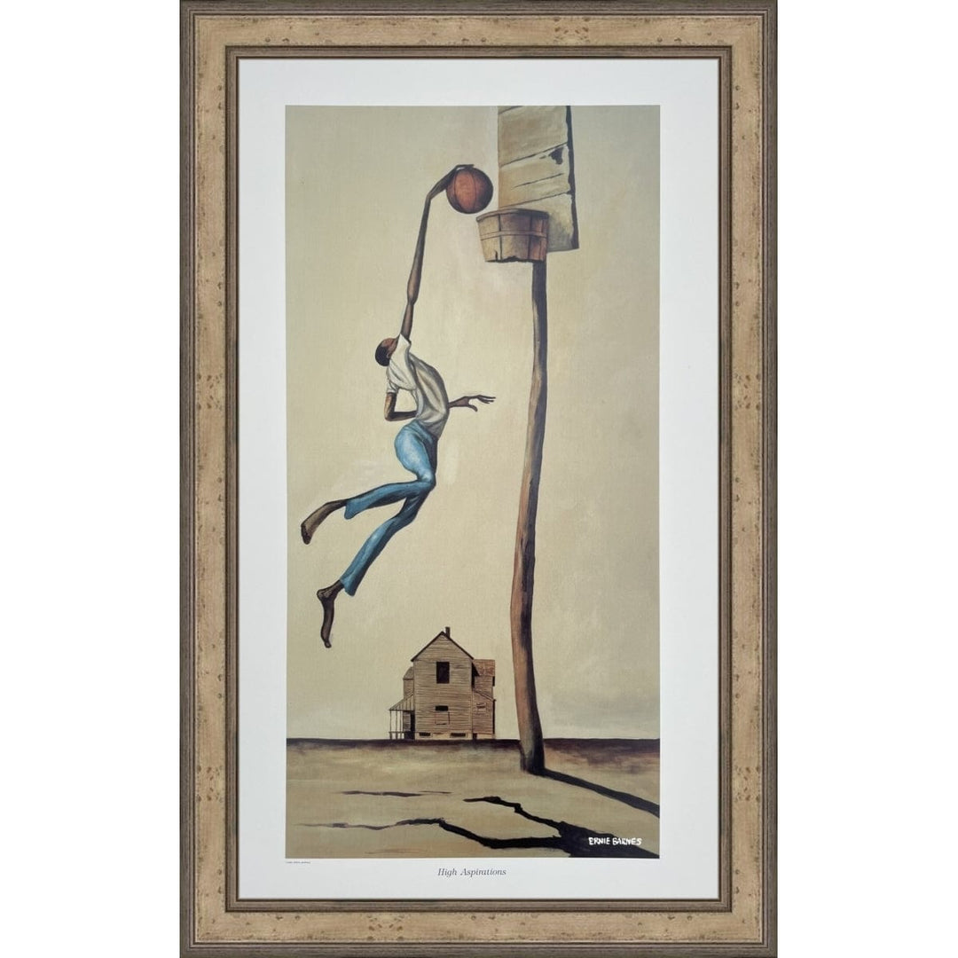 High Aspirations by Ernie Barnes (Distressed Dark Ivory Frame)