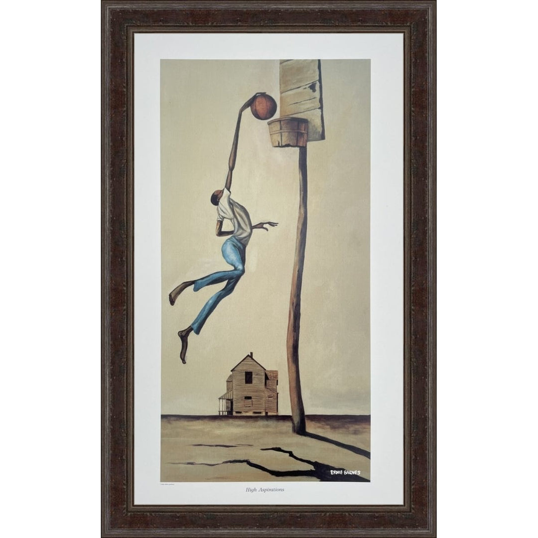 High Aspirations by Ernie Barnes (Distressed Dark Walnut Frame)