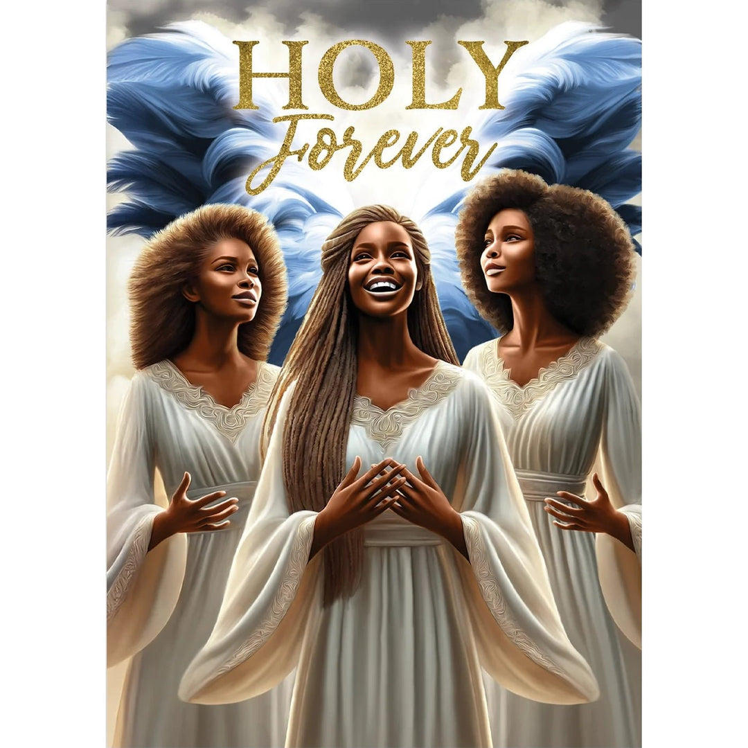 Holy Forever: African American Christmas Card Box Set (Main) - Three women in white dresses with 'Holy Forever' text above them