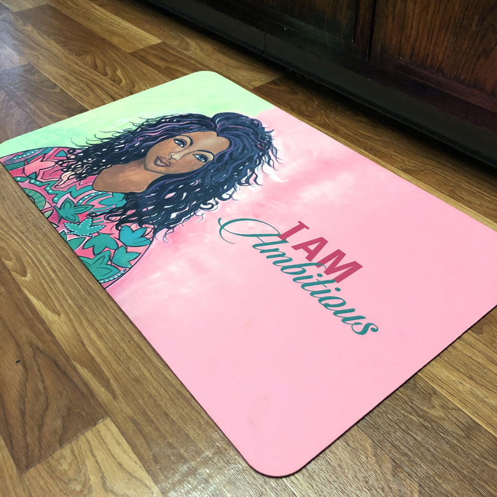 I Am Ambitious (AKA) by GBaby: African American Interior Floor Mat