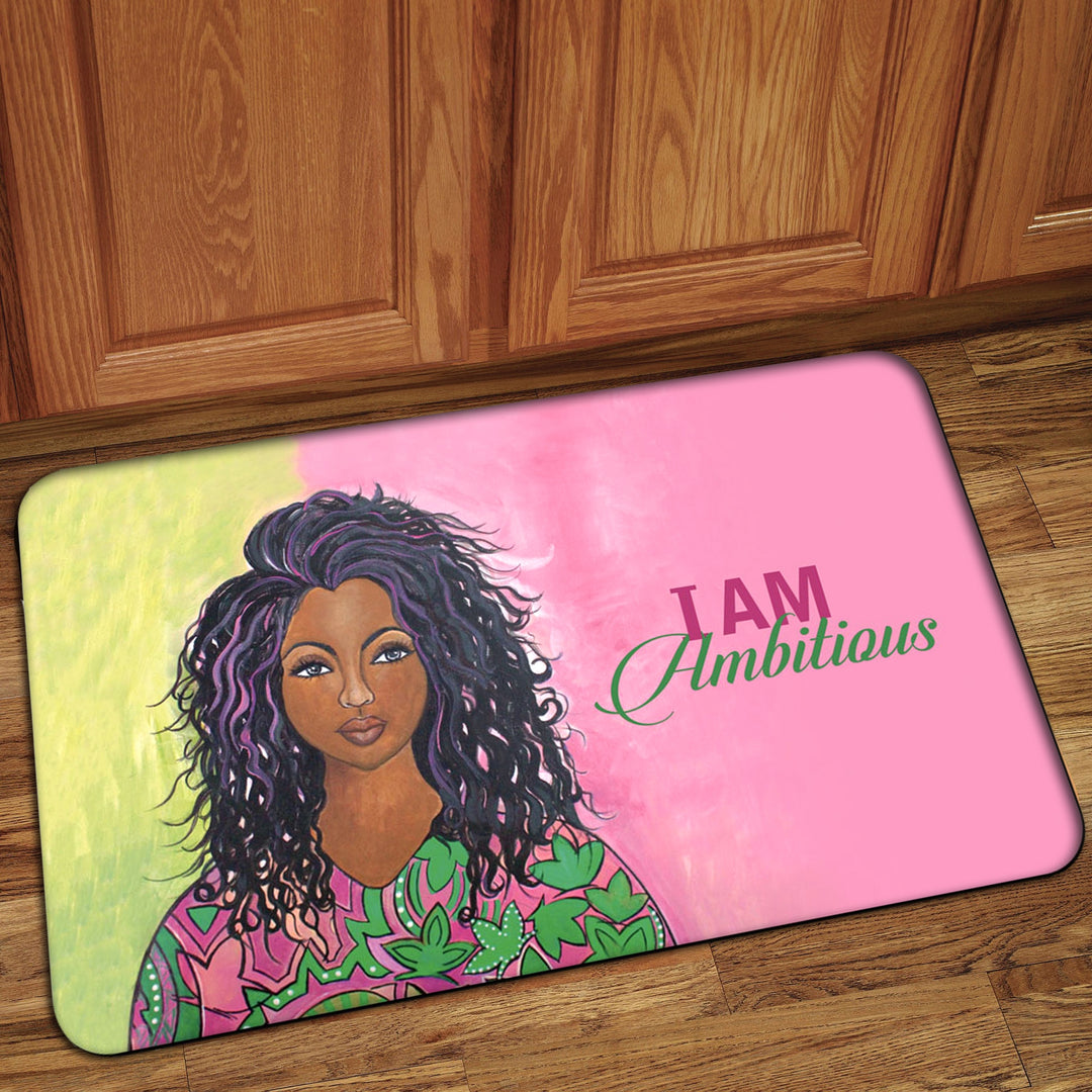 I Am Ambitious (AKA) by GBaby: African American Interior Floor Mat