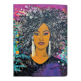 I am Everything: African American Stylus Purse Pal by Sylvia "Gbaby" Cohen (Main) - Colorful notebook cover with a stylized portrait of a woman with an afro on a white background