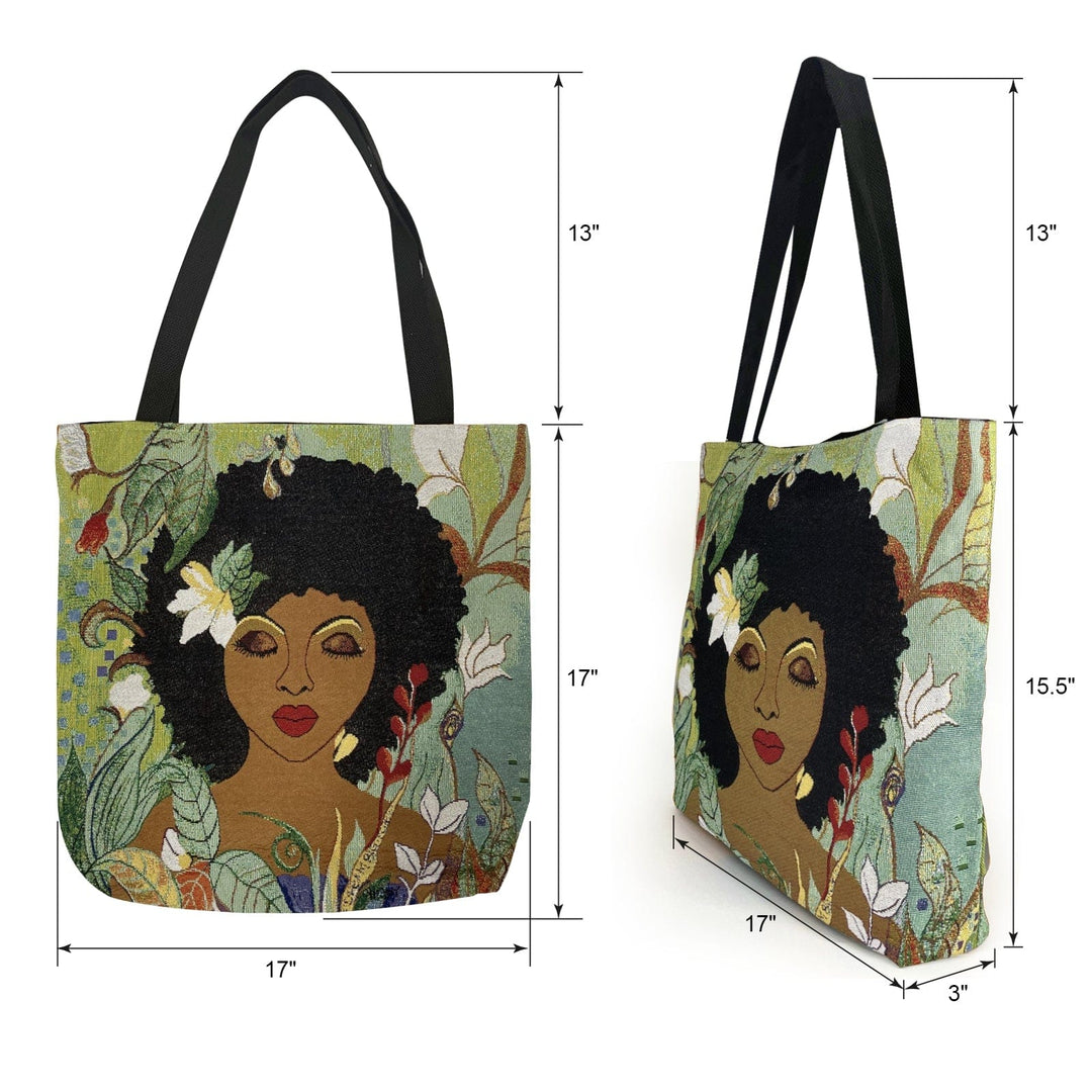 I am Life: African American Woven Tote Bag by GBaby (Infographic)