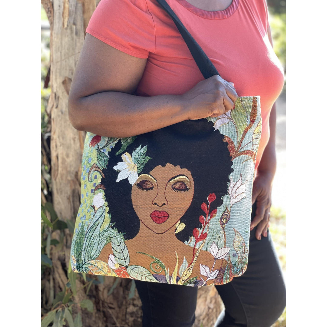 I am Life: African American Woven Tote Bag by GBaby (Lifestyle 2)