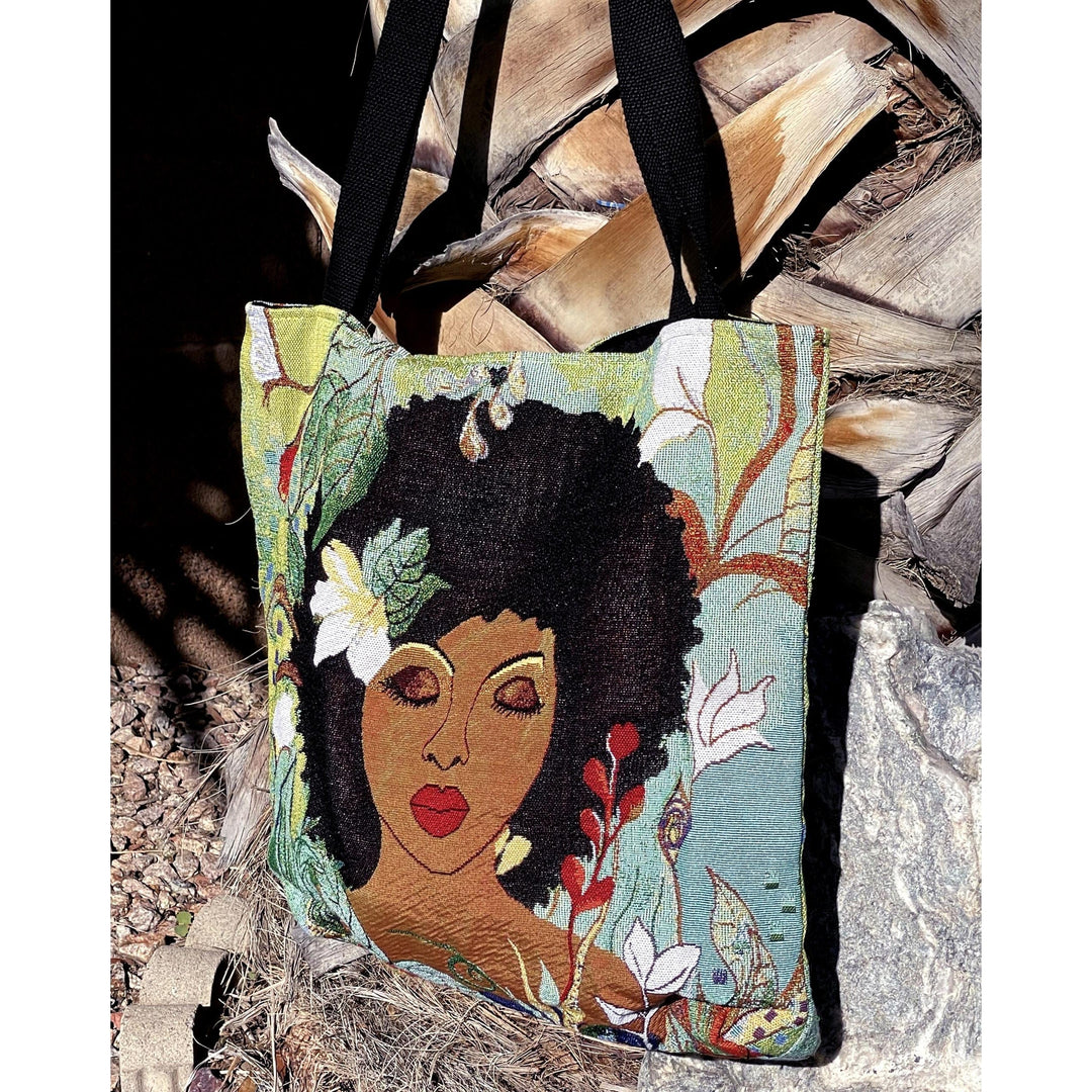 I am Life: African American Woven Tote Bag by GBaby (Lifestyle 3)