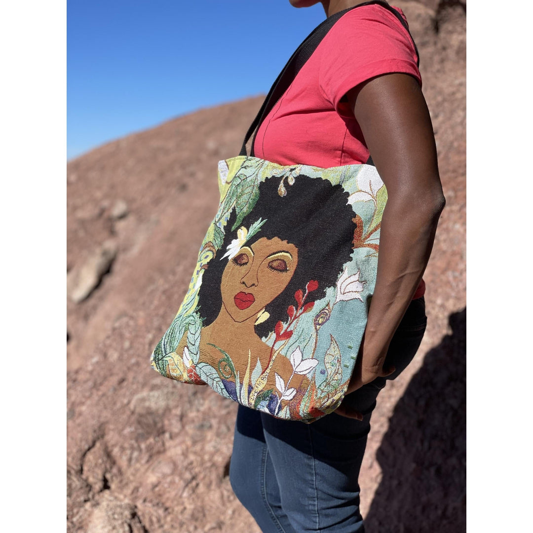 I am Life: African American Woven Tote Bag by GBaby (Lifestyle 4)