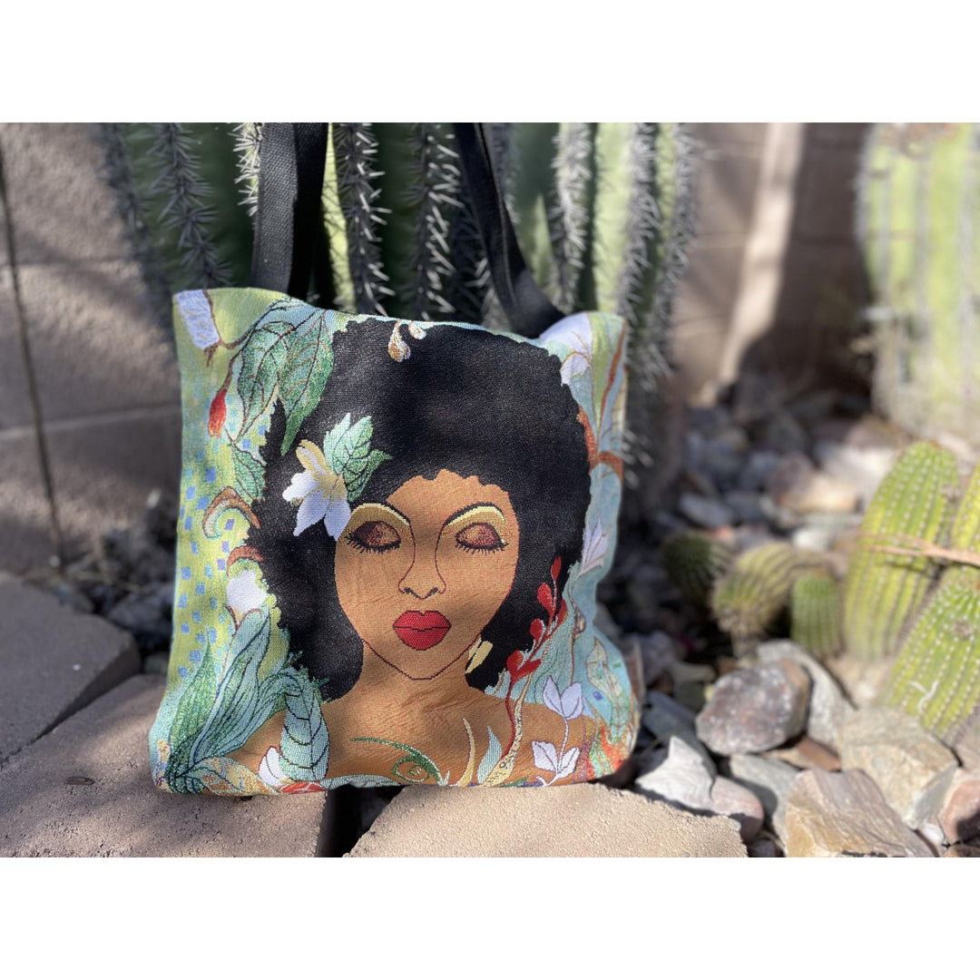 I am Life: African American Woven Tote Bag by GBaby (Lifestyle 4)