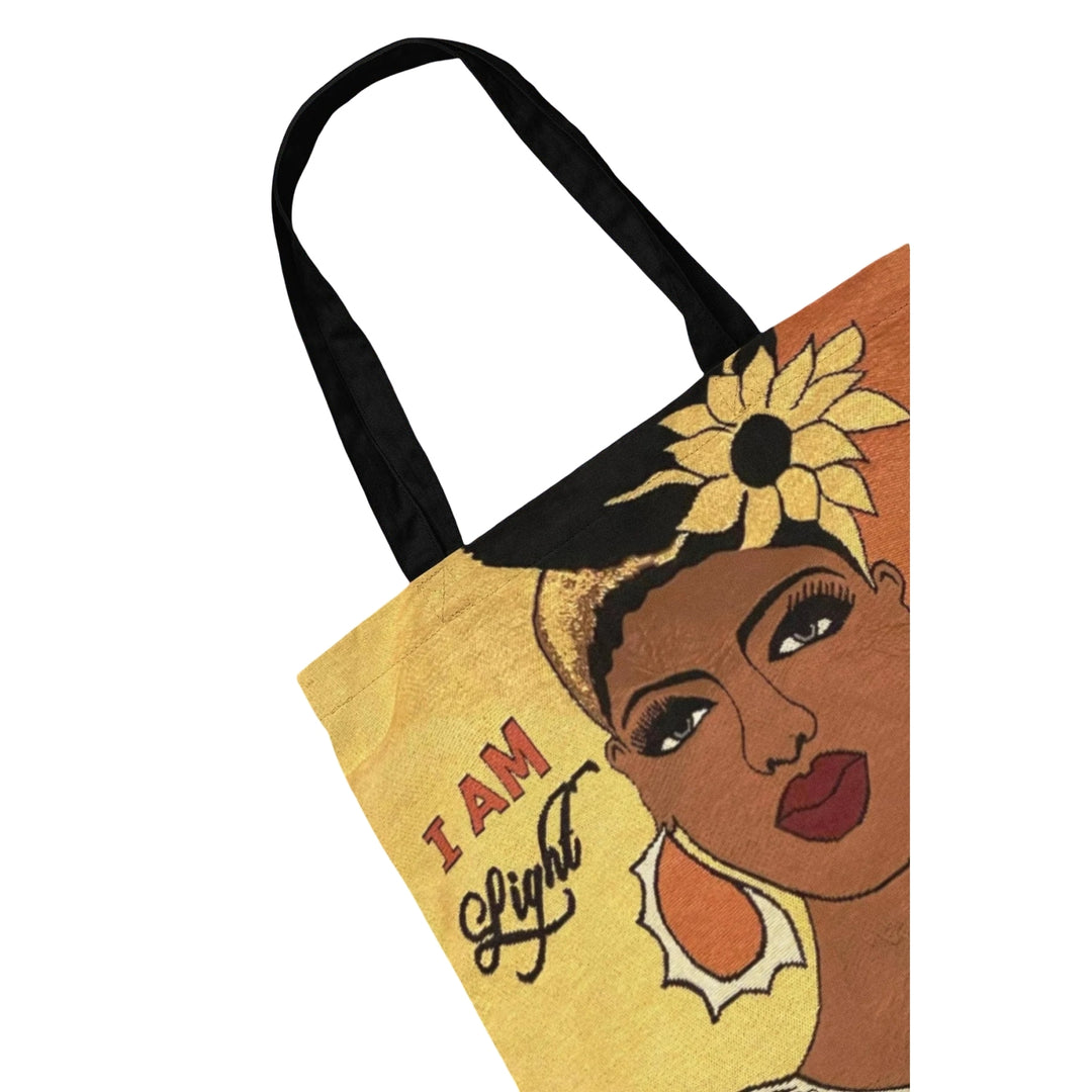 I am Light Woven Tote Bag