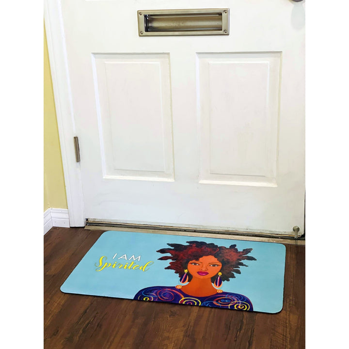 I Am Spirited by Sylvia "Gbaby" Cohen: African American Interior Floor Mat