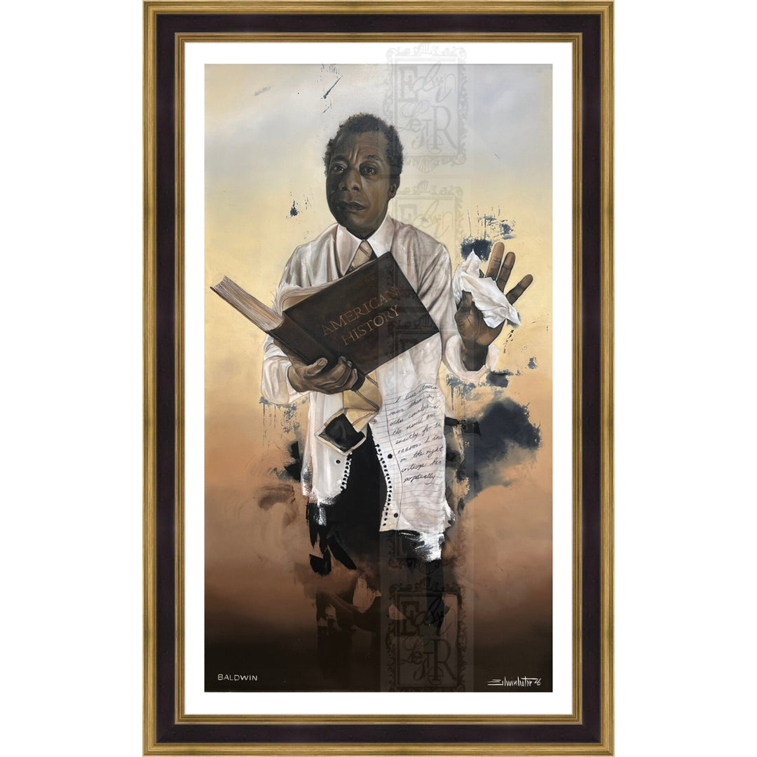 James Baldwin: Run Tell That by Edwin Lester (Paper, Brown and Gold Frame)