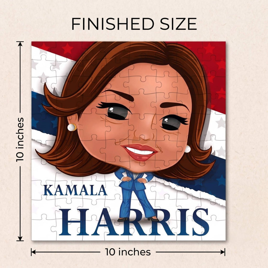 Kamala Harris 100-Piece Commemorative Jigsaw Puzzle (Sizing Guide)