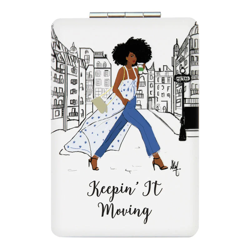 Keepin' it Moving by Nicholle Kobi: African American Compact Mirror