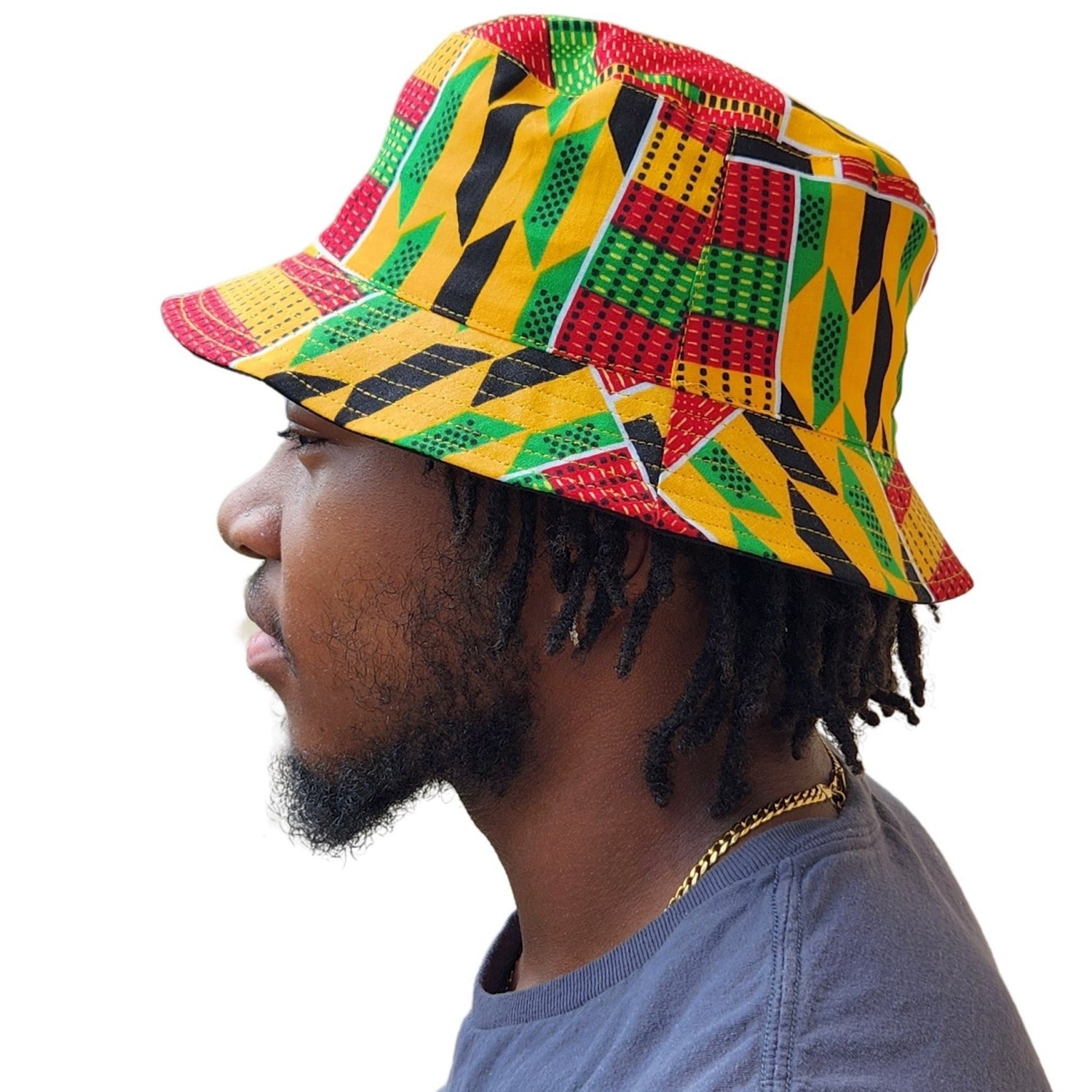 12 of 16: Kwasi: Ankara/African Wax Print Bucket Hat