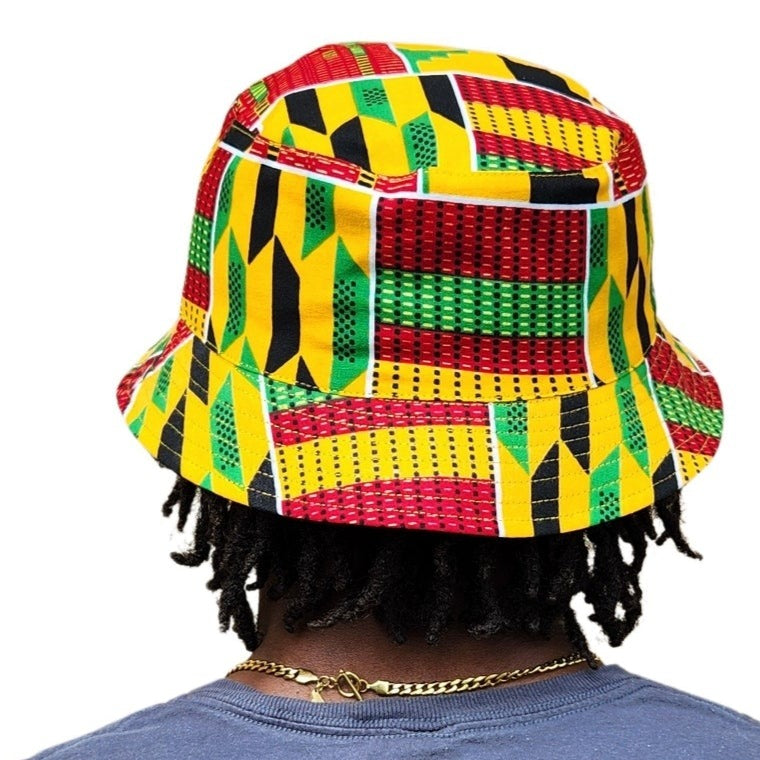 Kwasi: Ankara/African Wax Print Bucket Hat