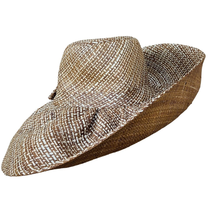Ladonya: Authentic Hand Woven Multicolor Madagascar Big Brim Raffia Sun Hat
