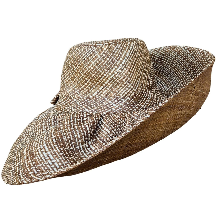 Ladonya: Authentic Hand Woven Multicolor Madagascar Big Brim Raffia Sun Hat