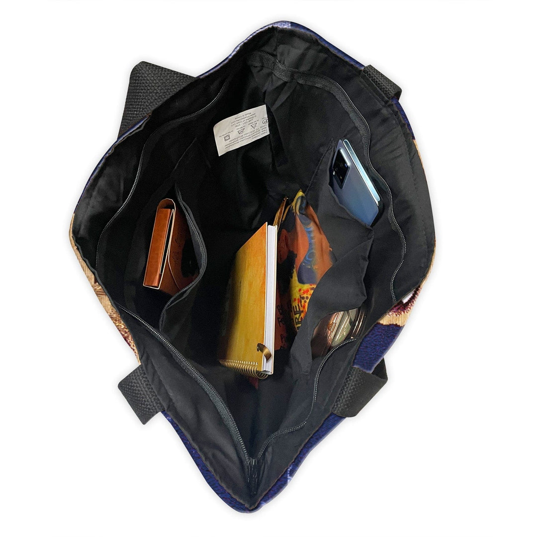Limitless: African American Woven Tote Bag by GBaby (Interior)