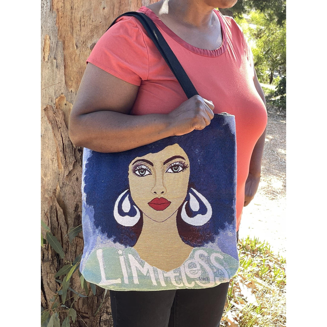 Limitless: African American Woven Tote Bag by GBaby (Lifestyle 2)