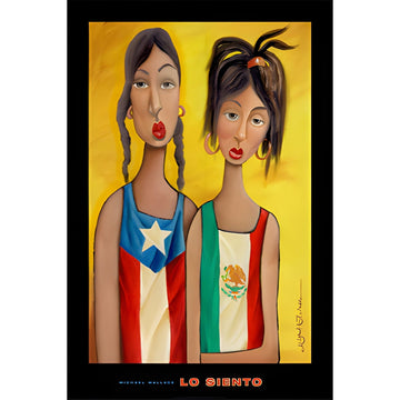 Lo Siento by Michael Wallace - women wearing Puerto Rico and Mexico flag tops (Full Print)