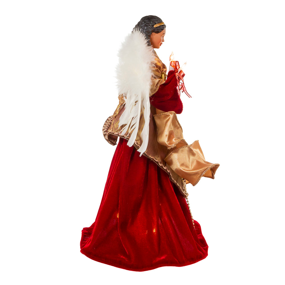 2 of 7: Majestic Angel: African American Christmas Tree Topper (Side)