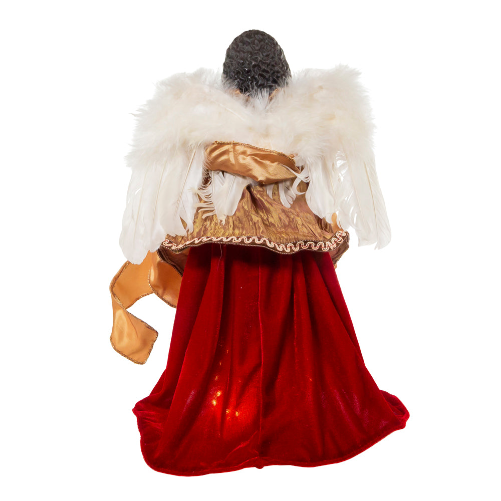 Majestic Angel: African American Christmas Tree Topper (Rear)