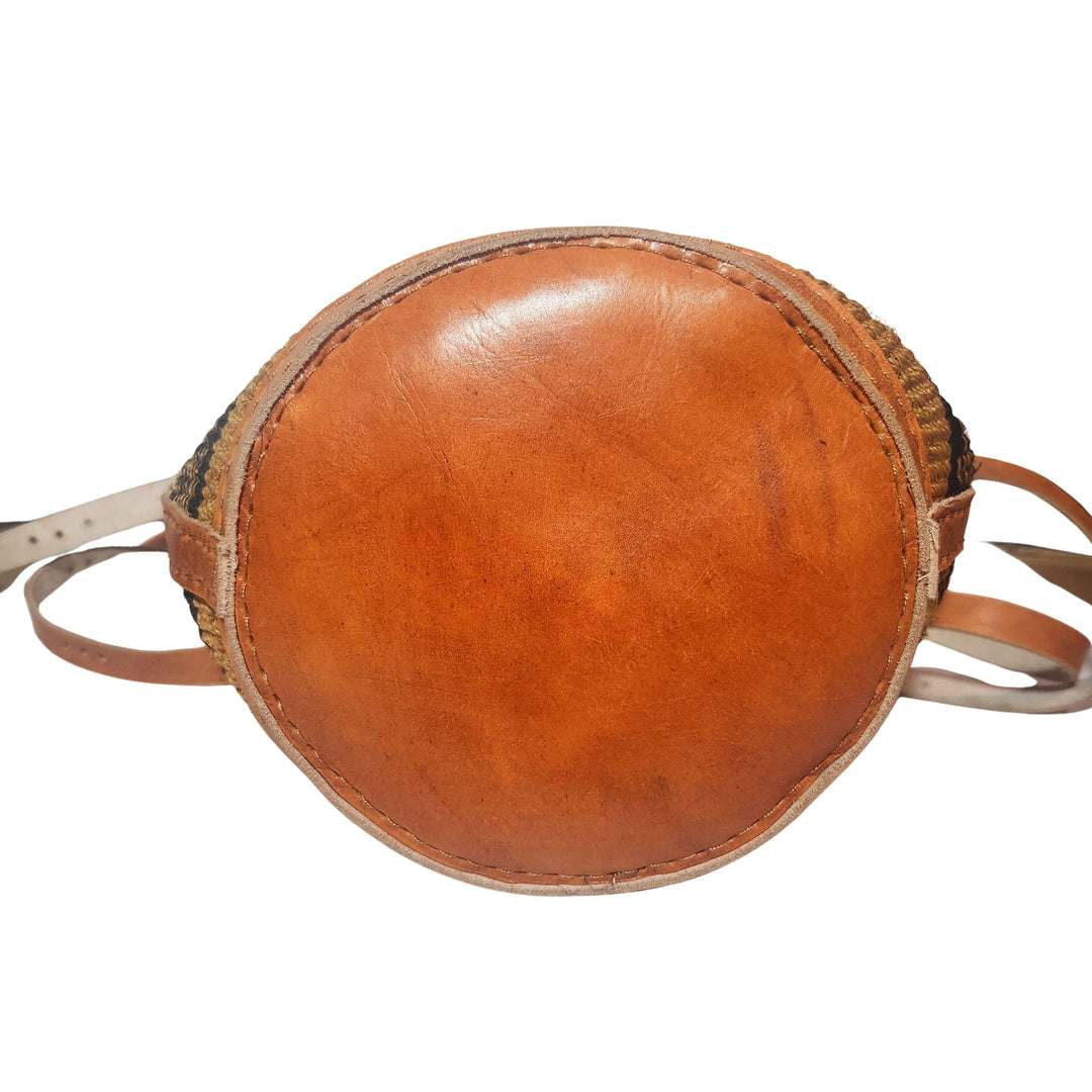 Nasinka: Authentic Handwoven Sisal and Leather Kenyan Kiondo (Leather Bottom)