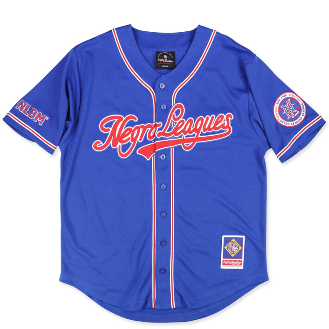 Negro Leagues Baseball Commemorative Embroidered Baseball Jersey (Royal Blue, Front)