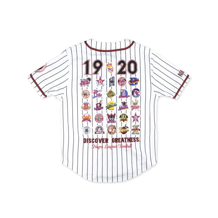 Negro Leagues Baseball Commemorative Embroidered Baseball Jersey (White, Back)