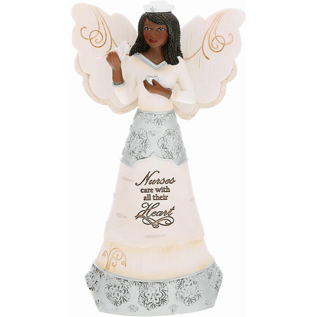 Nurses Care Angel Figurine: Ebony Elements Collection by Pavilion Gifts