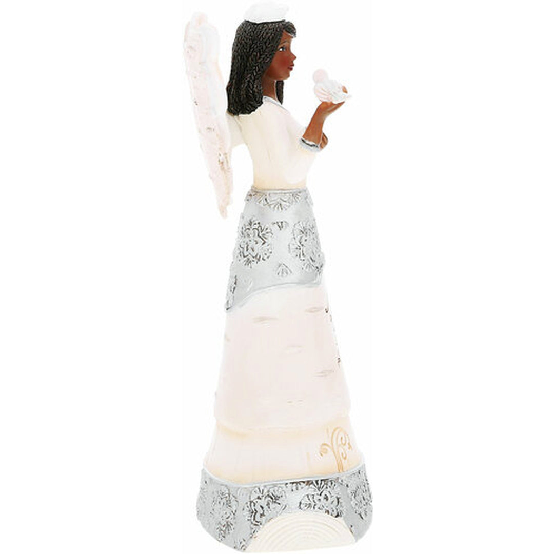 Nurses Care Angel Figurine: Ebony Elements Collection by Pavilion Gifts (Side)