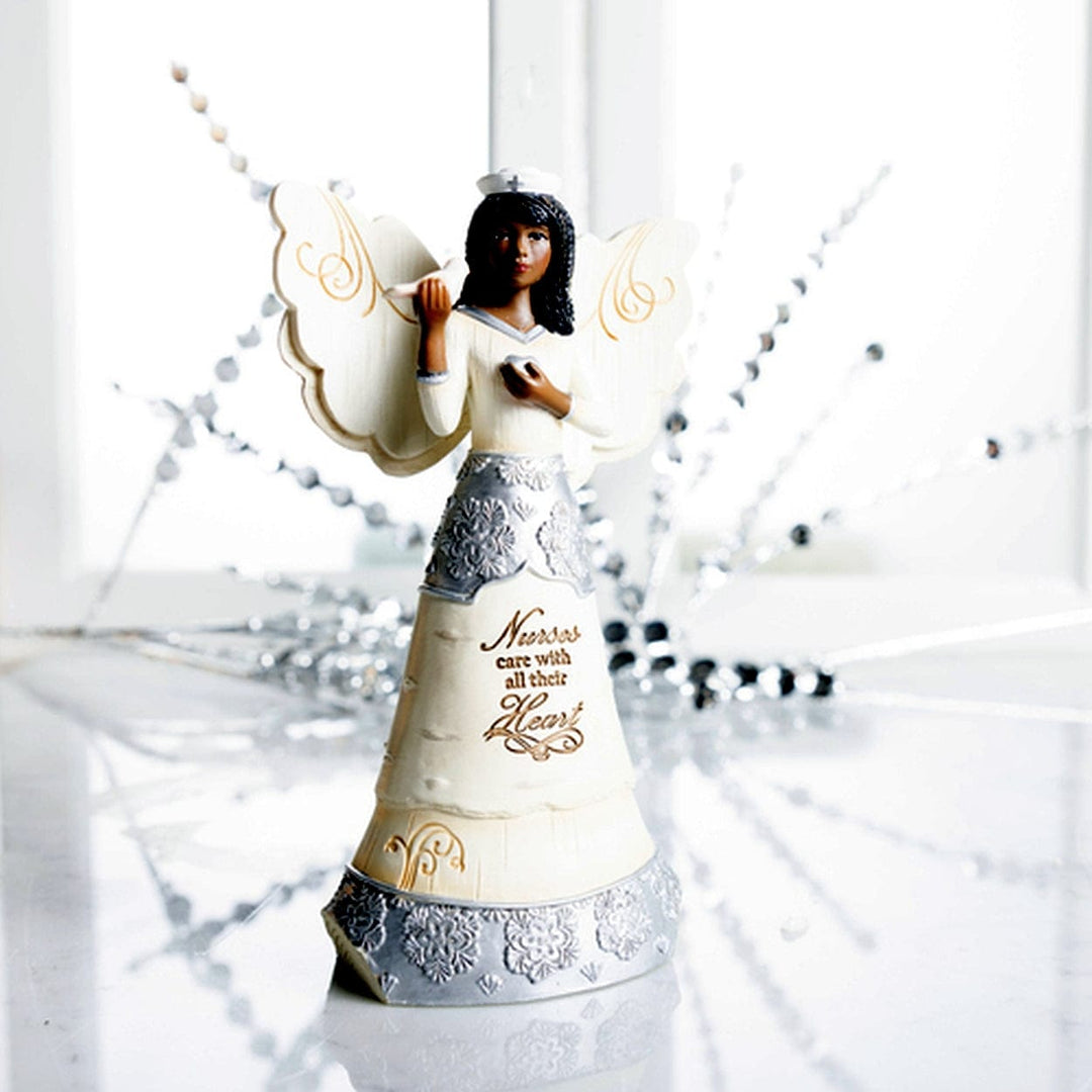 Nurses Care Angel Figurine: Ebony Elements Collection by Pavilion Gifts (Lifestyle Photo)