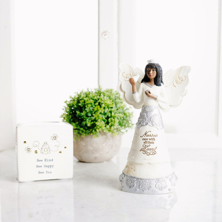 Nurses Care Angel Figurine: Ebony Elements Collection by Pavilion Gifts (Lifestyle Photo)