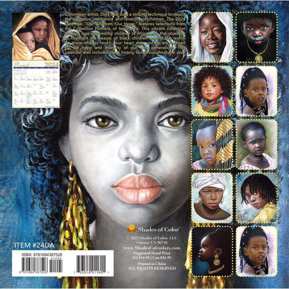Our Children, Our Hope by Dora Alis: 2024 African American Calendar (Back Cover)