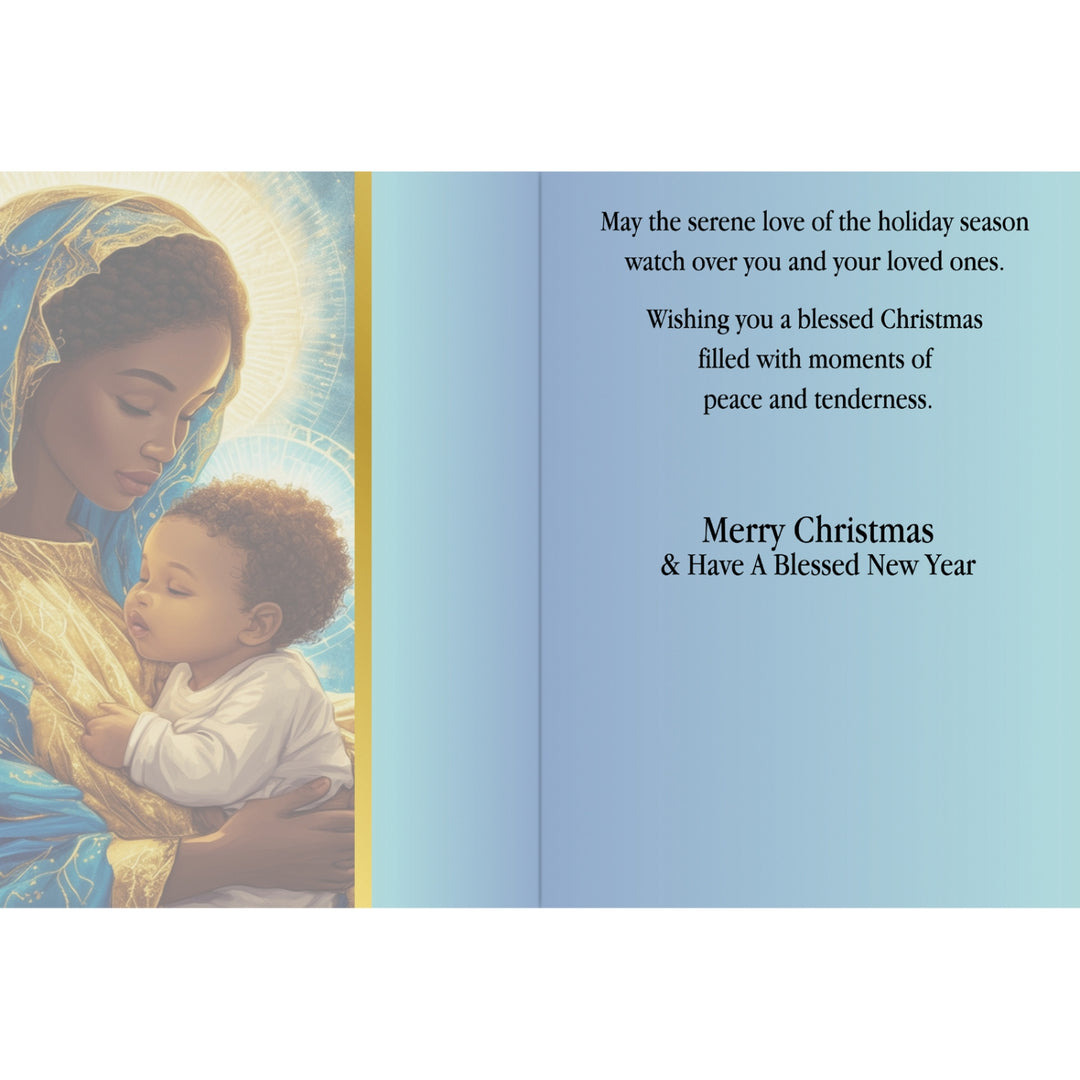Madonna & Child (Peace & Tenderness): African American Christmas Card Box Set (Interior)