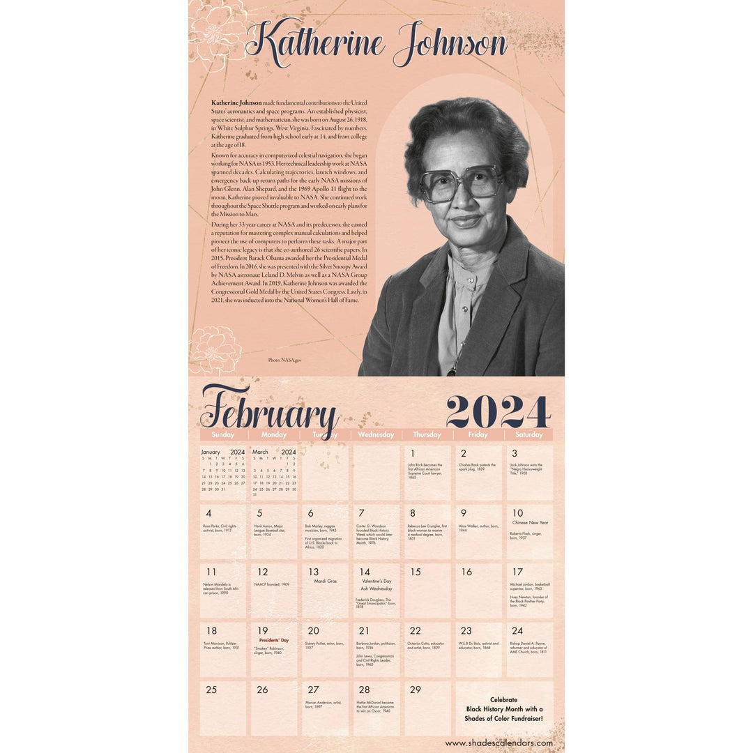 Phenomenal Women: 2024 Black History Wall Calendar (Inside)