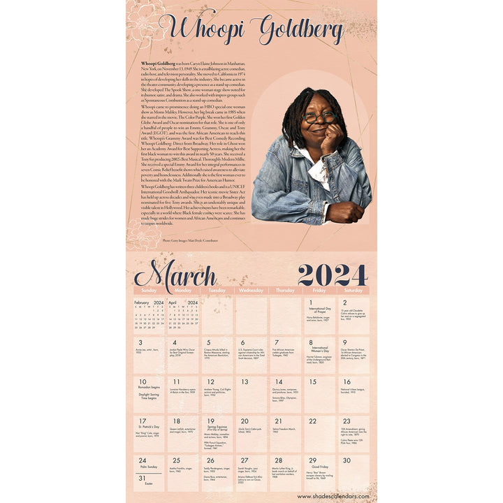 Phenomenal Women: 2024 Black History Wall Calendar (Inside)