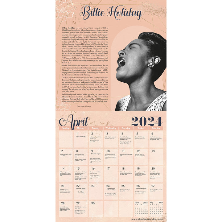 Phenomenal Women: 2024 Black History Wall Calendar (Inside)