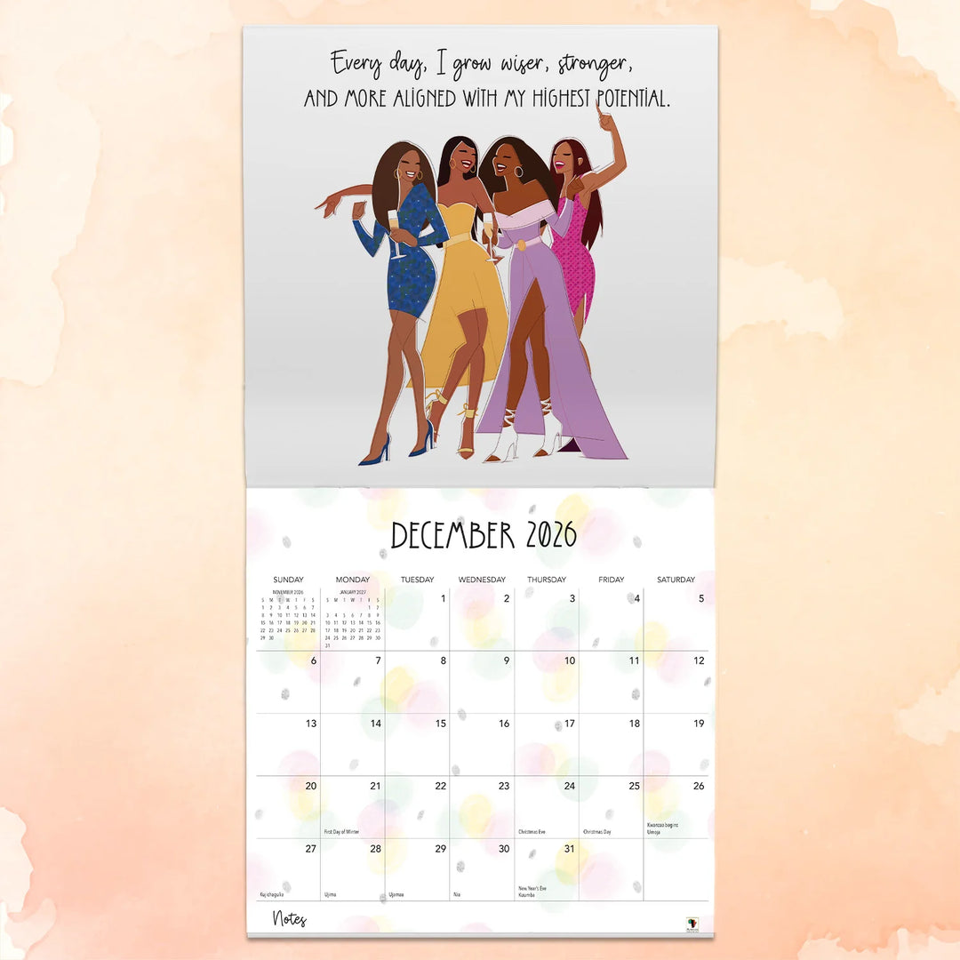 Phenomenal Women: The Art of Nicholle Kobi 2026 Wall Calendar (Interior)