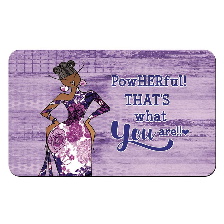 Pow-HER-Ful That's What You Are by Kiwi McDowell: African American Interior Floor Mat