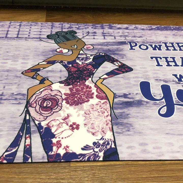 Pow-HER-Ful That's What You Are by Kiwi McDowell: African American Interior Floor Mat