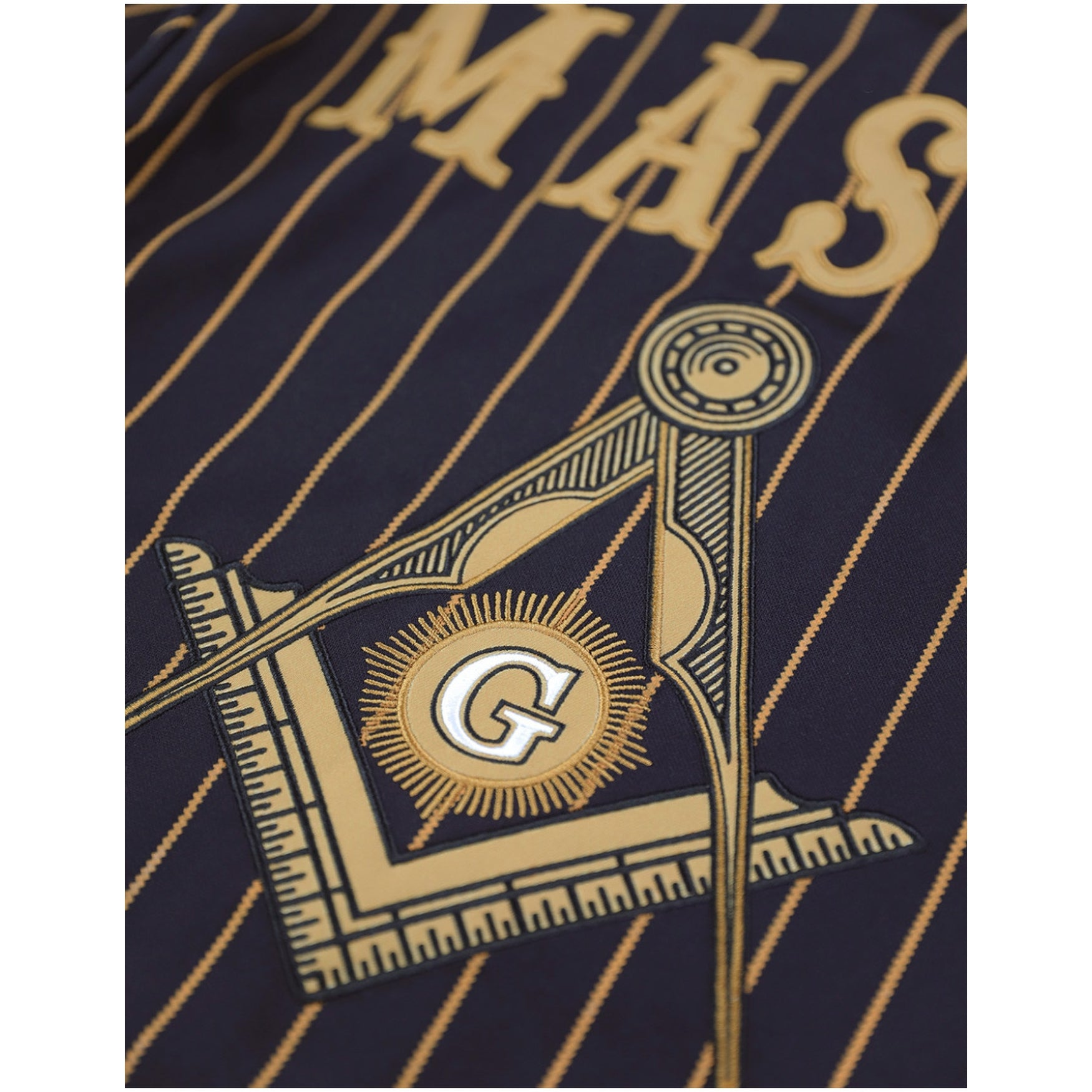 Prince Hall 357 Freemasonry Baseball Jersey | Black w/ Gold